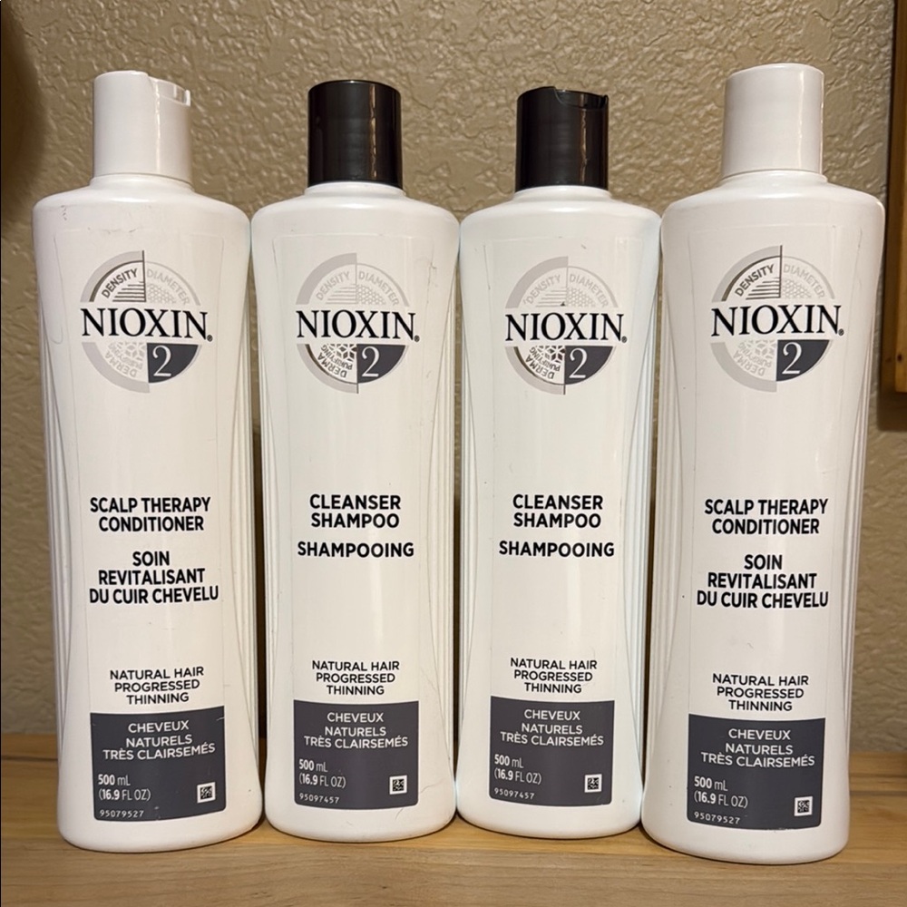 New Nioxin Scalp Therapy Conditioner /Cleanser Shampooing- Set. All 4 bottles
